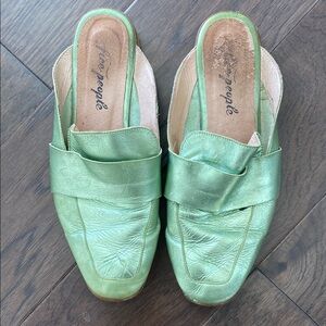 Free People Green Loafers
